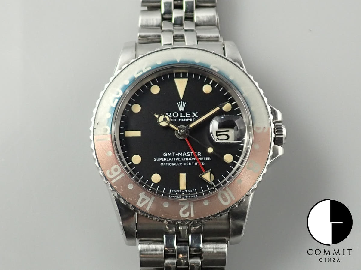 ロレックス GMTマスター Ref.1675 ステンレススチール ブラック文字盤 ジュビリーブレスレット 中古 M559CZ1H