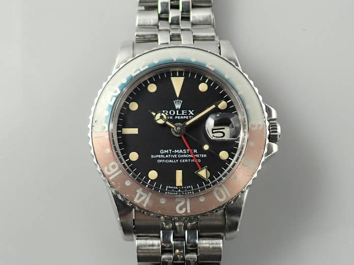 ロレックス GMTマスター Ref.1675 ステンレススチール ブラック文字盤 ジュビリーブレスレット 中古 M559CZ1H