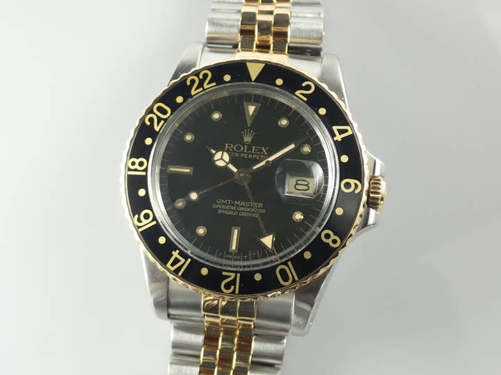 ロレックス GMTマスター Ref.16753 ブラック文字盤 中古 gmt-master-188 ジュビリーブレスレット