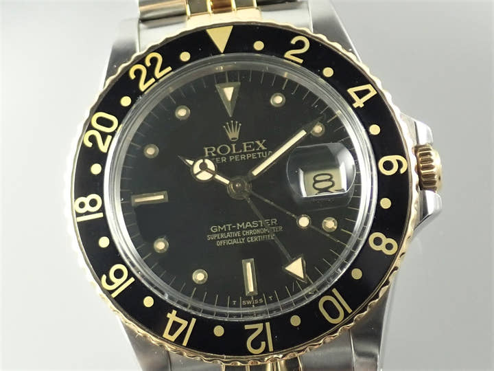 ロレックス GMTマスター Ref.16753 ブラック文字盤 中古 gmt-master-188 ジュビリーブレスレット