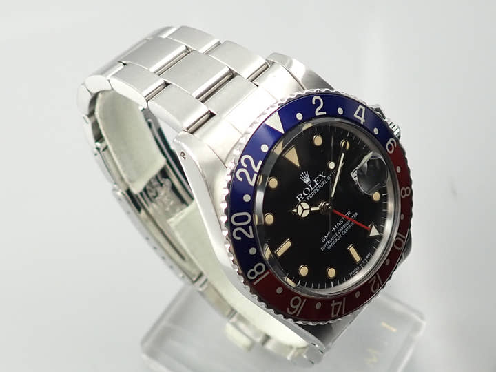 ロレックス GMTマスター Ref.16750 ブラック文字盤 中古 gmt-master-191 オイスターブレスレット