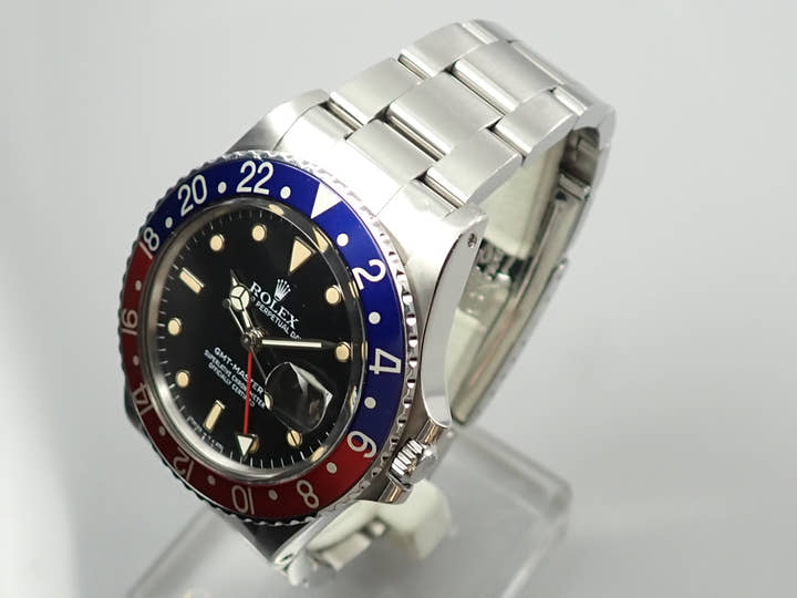 ロレックス GMTマスター Ref.16750 ブラック文字盤 中古 gmt-master-191 オイスターブレスレット