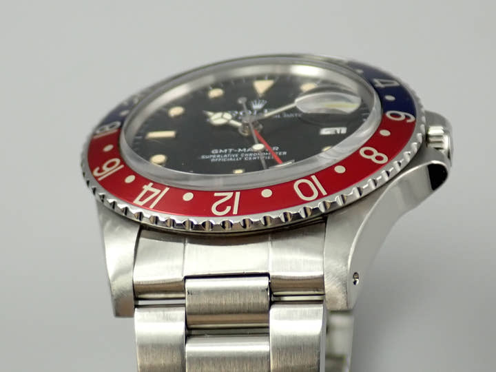 ロレックス GMTマスター Ref.16750 ブラック文字盤 中古 gmt-master-191 オイスターブレスレット