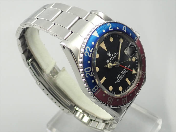 ロレックス GMTマスター Ref.1675 ブラック文字盤 中古 gmt-master-194 オイスターブレスレット
