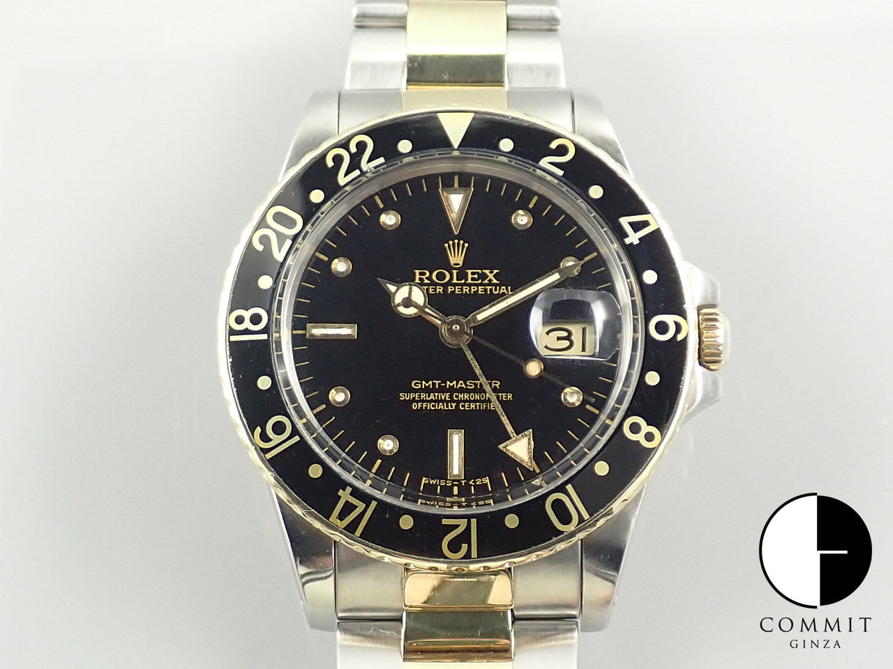 Rolex GMT Master Two-tone Black Bezel Barnacle Dial &lt;Box&gt;