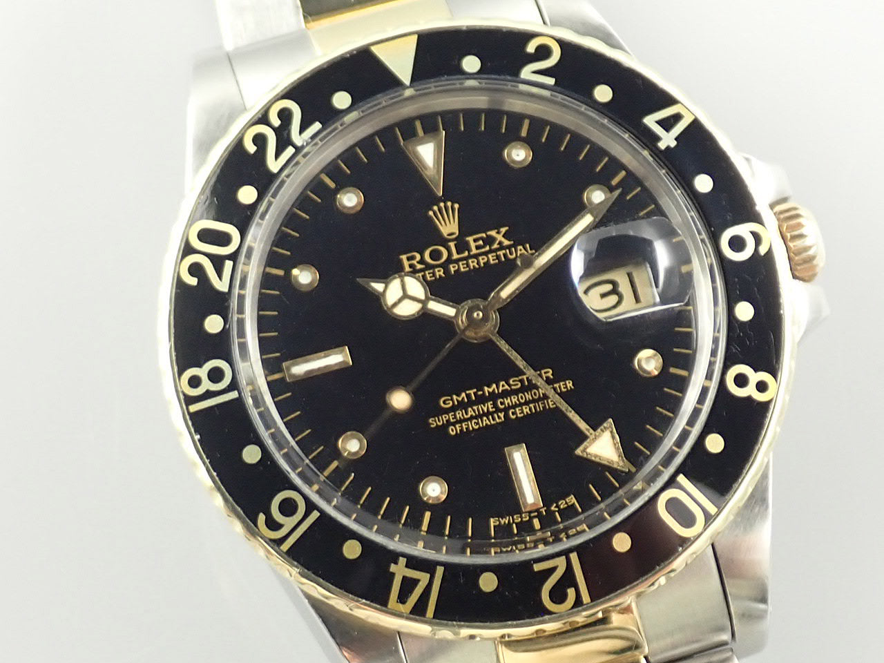 Rolex GMT Master Two-tone Black Bezel Barnacle Dial &lt;Box&gt;