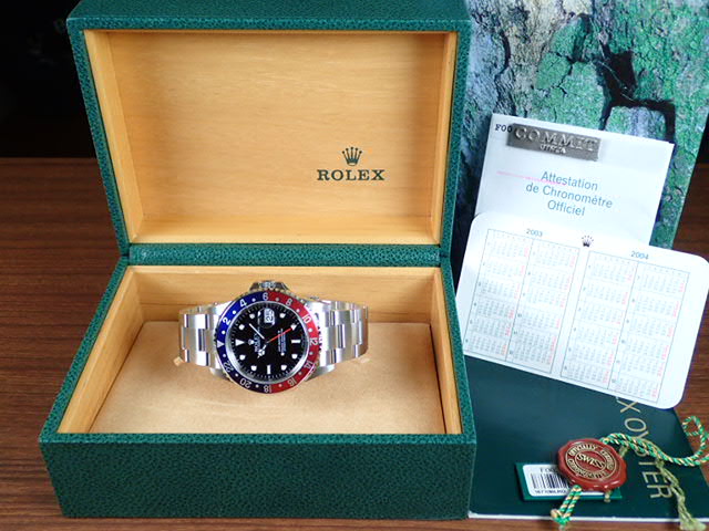 Rolex GMT Master II Red and Blue Bezel F Ref.16710