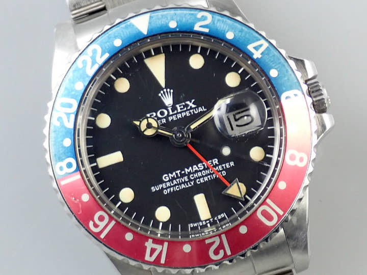 ロレックス GMTマスター Ref.1675 ステンレススチール ブラック文字盤 オイスターブレスレット