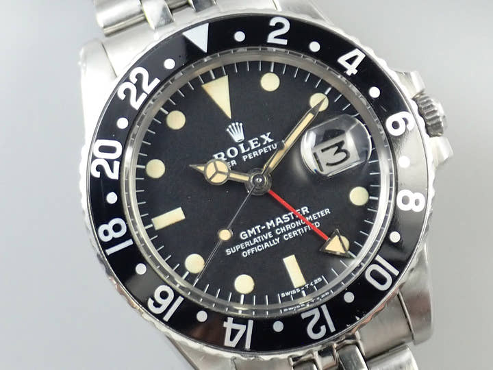 ロレックス GMTマスター Ref.1675 ステンレススチール ブラック文字盤 ジュビリーブレスレット 中古 PF5U5MVJ