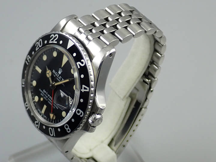ロレックス GMTマスター Ref.1675 ステンレススチール ブラック文字盤 ジュビリーブレスレット 中古 PF5U5MVJ
