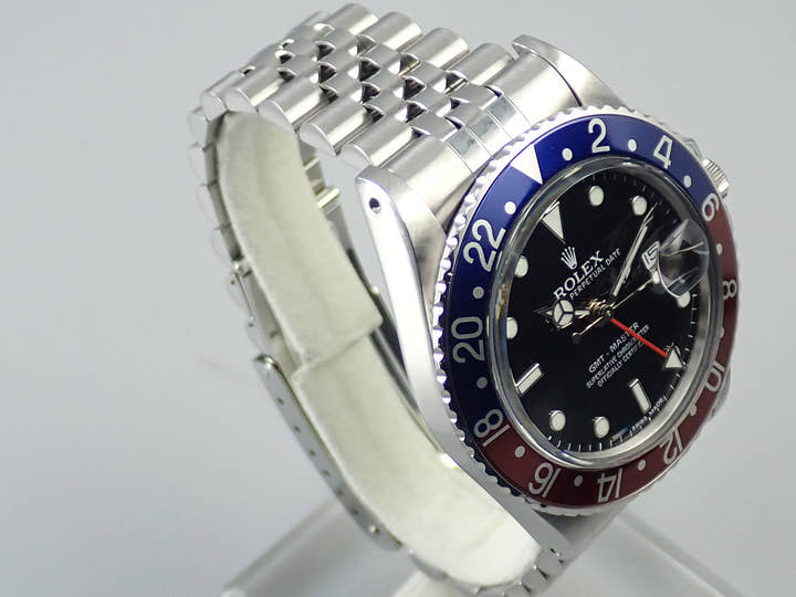 ロレックス GMTマスター Ref.16750 ステンレススチール ブラック文字盤 ジュビリーブレスレット 中古 RC0X4RS0
