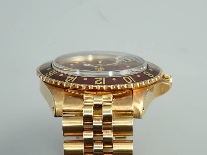 ロレックス GMTマスター Ref.1675/8 イエローゴールド ブラウン文字盤 ジュビリーブレスレット 中古 384M2331