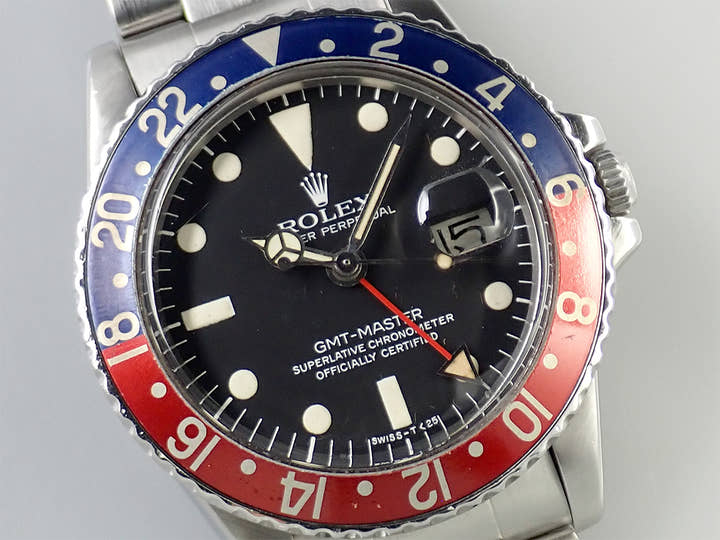ロレックス GMTマスター Ref.1675 ステンレススチール ブラック文字盤 オイスターブレスレット