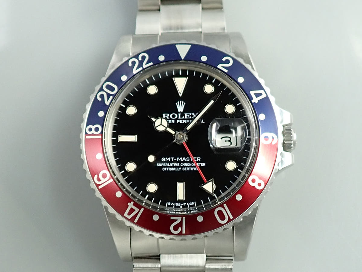 ロレックス GMTマスター Ref.16750 ブラック文字盤 中古 9SU1H614