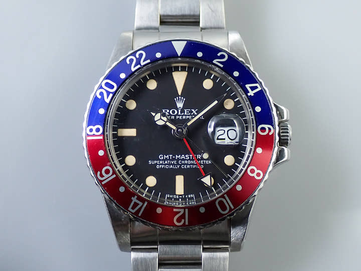 ロレックス GMTマスター Ref.1675 ステンレススチール ブラック文字盤 オイスターブレスレット