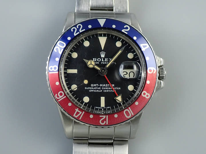 ロレックス GMTマスター Ref.1675 ステンレススチール ブラック文字盤 オイスターブレスレット