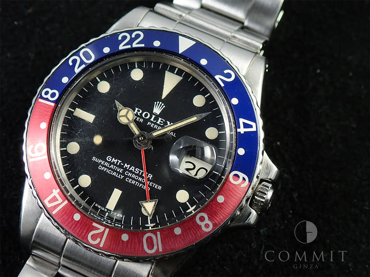 ロレックス GMTマスター Ref.1675 ステンレススチール ブラック文字盤 オイスターブレスレット
