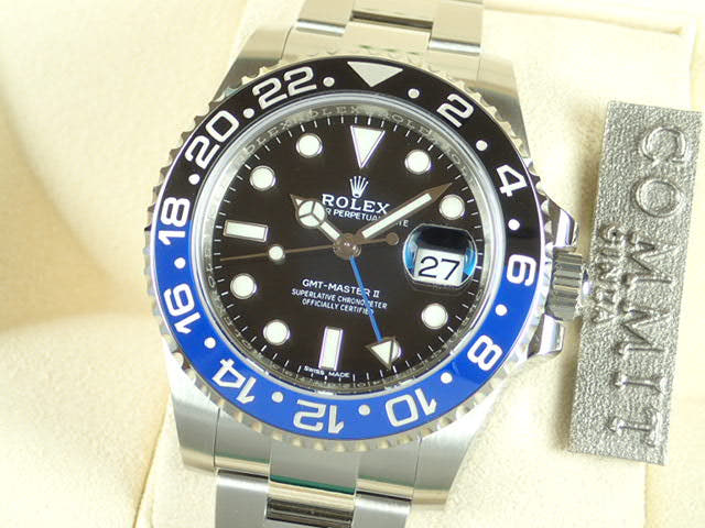 ロレックス GMTマスターII Ref.116710BLNR ブラック文字盤 未使用 gmt-master-25 オイスターブレスレット