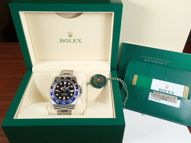 ロレックス GMTマスターII Ref.116710BLNR ブラック文字盤 未使用 gmt-master-25 オイスターブレスレット