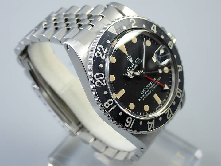 ロレックス GMTマスター Ref.1675 ステンレススチール ブラック文字盤 ジュビリーブレスレット 中古 90USKJJY