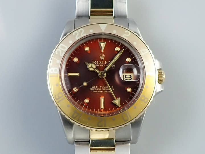 ロレックス GMTマスター Ref.16753 ステンレススチール/イエローゴールド ブラウン文字盤 オイスターブレスレット