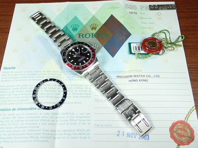 Rolex GMT Master II Red and Black Bezel Y Series