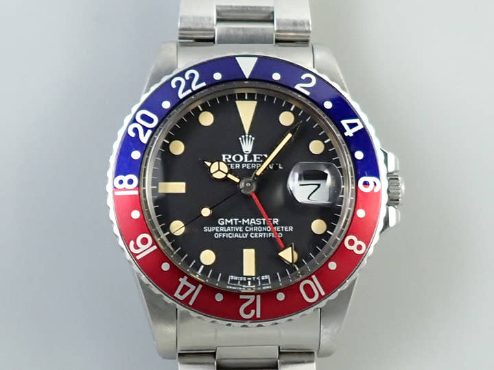 Rolex GMT-Master Ref. 16750, Stainless Steel, Black Dial, Pre-owned (S06M692Y)