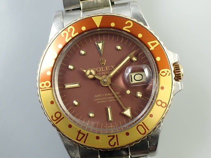ロレックス GMTマスター Ref.1675/3 ステンレススチール/イエローゴールド ブラウン文字盤 オイスターブレスレット