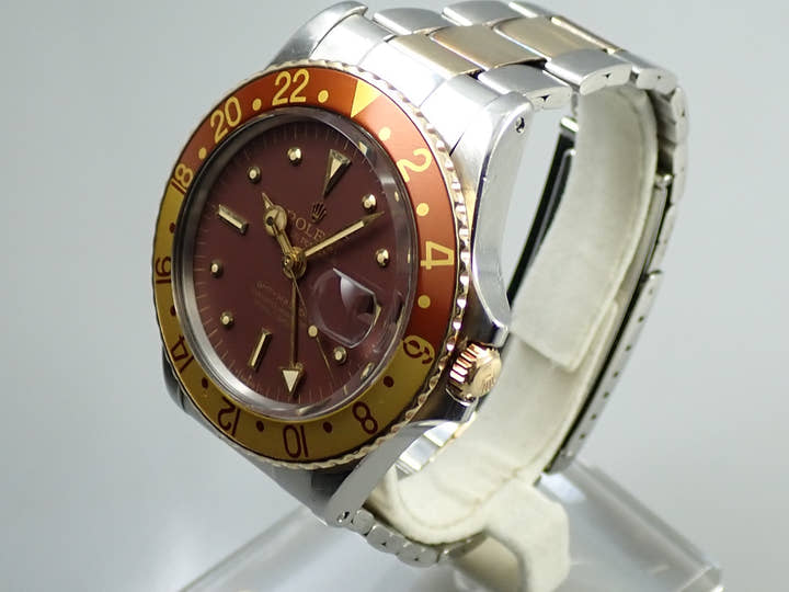 ロレックス GMTマスター Ref.1675/3 ステンレススチール/イエローゴールド ブラウン文字盤 オイスターブレスレット