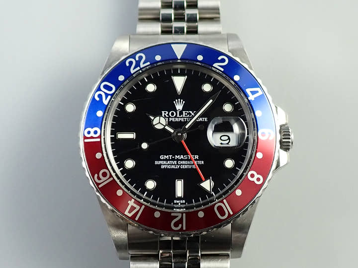 ロレックス GMTマスター Ref.16750 ステンレススチール ブラック文字盤 ジュビリーブレスレット 中古 HXF9TTAU