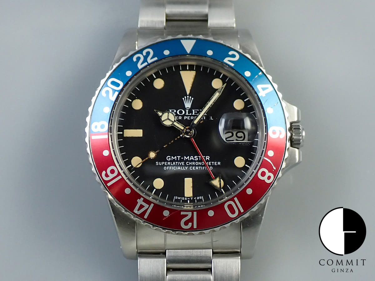 ロレックス GMTマスター Ref.1675 ブラック文字盤 中古 UU1PS9R6