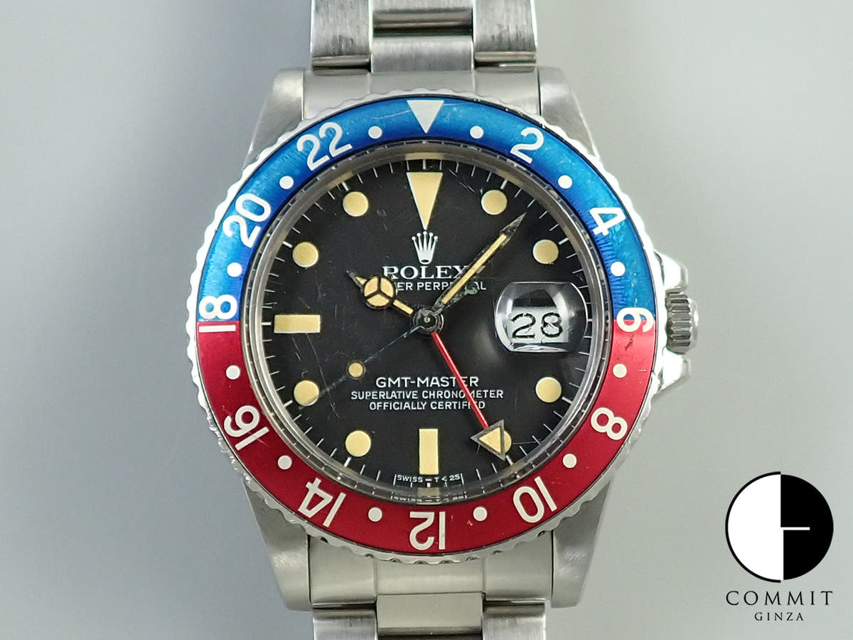 ロレックス GMTマスター Ref.16750 ブラック文字盤 中古 05138SK0