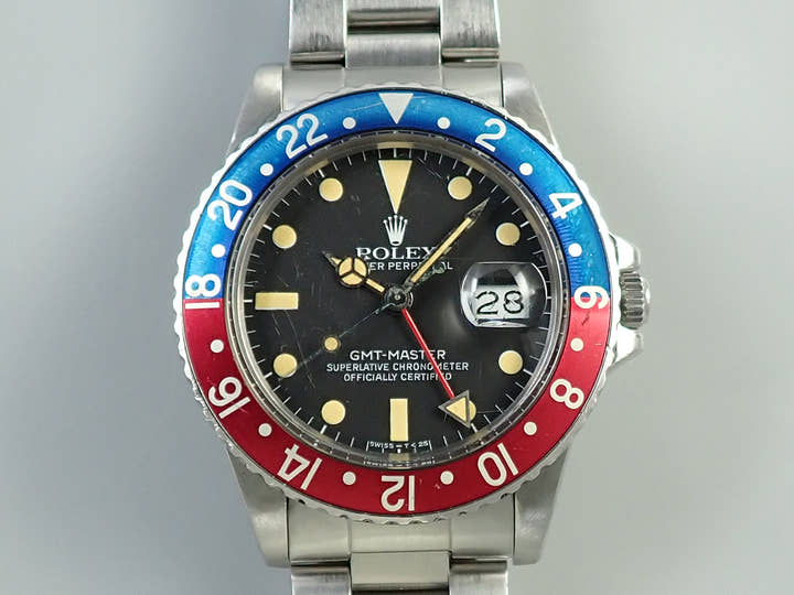 ロレックス GMTマスター Ref.16750 ブラック文字盤 中古 05138SK0