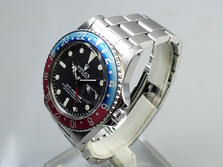ロレックス GMTマスター Ref.1675 ステンレススチール ブラック文字盤　オイスターブレスレット