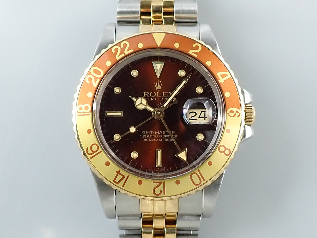 ロレックス GMTマスター Ref.16753 ブラウン文字盤 中古 XCWSXCR7