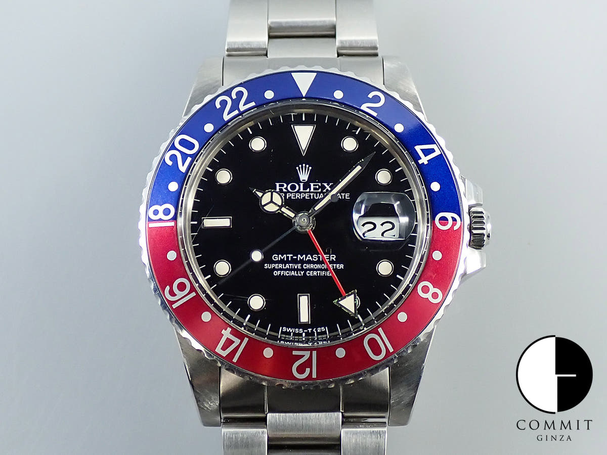 ロレックス GMTマスター Ref.16750 ブラック文字盤 中古 M4T96WT0