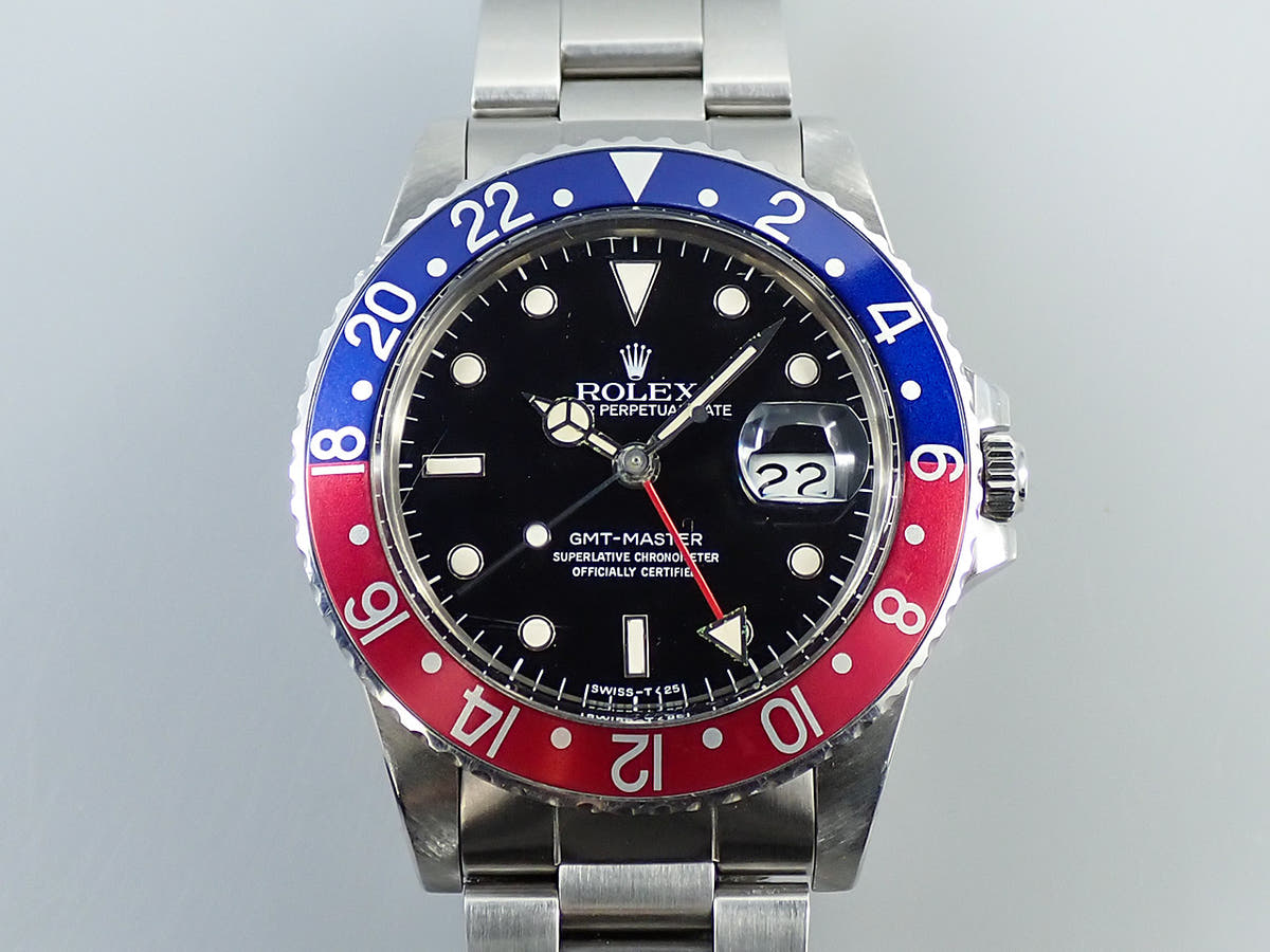 ロレックス GMTマスター Ref.16750 ブラック文字盤 中古 M4T96WT0