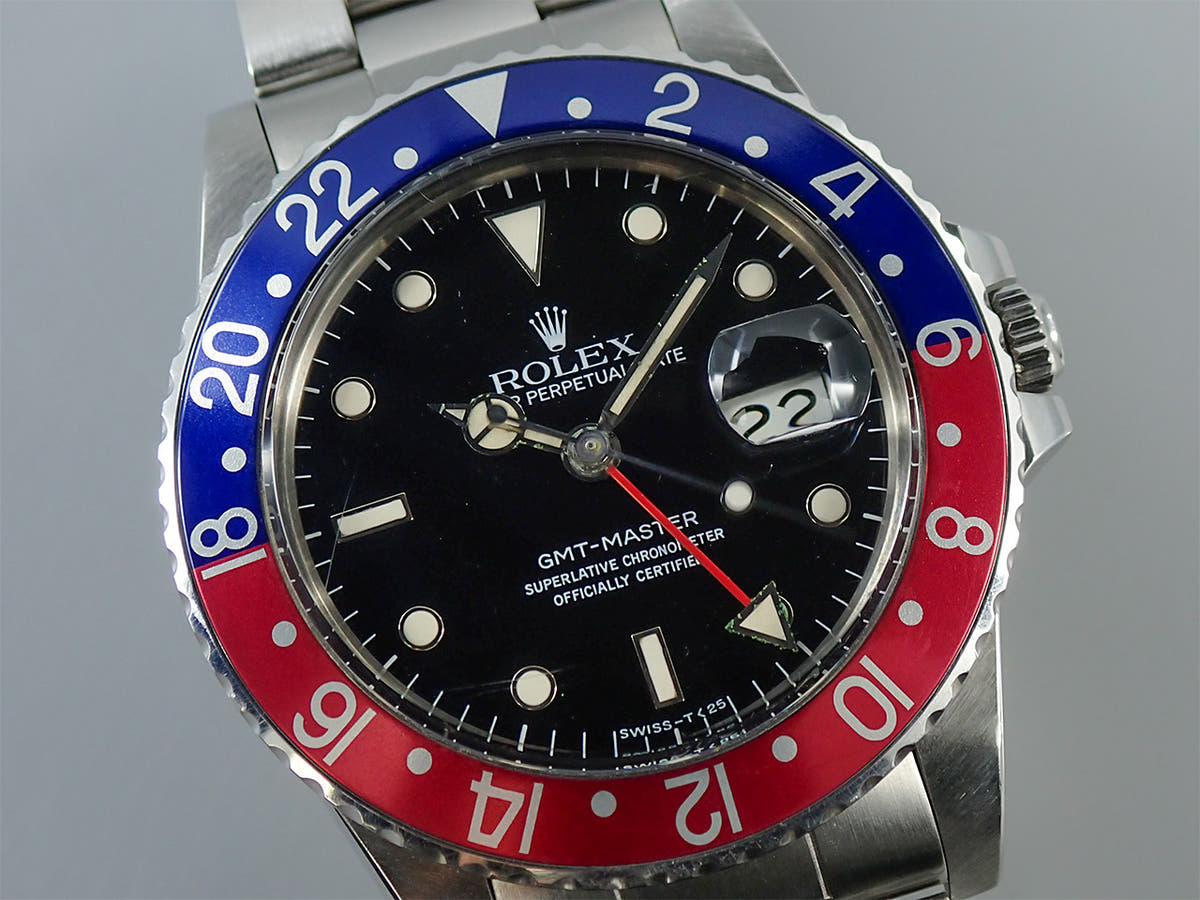 ロレックス GMTマスター Ref.16750 ブラック文字盤 中古 M4T96WT0