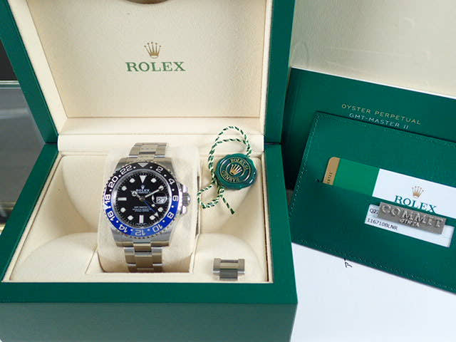 ロレックス GMTマスターII Ref.116710BLNR ブラック文字盤 未使用 gmt-master-29 オイスターブレスレット