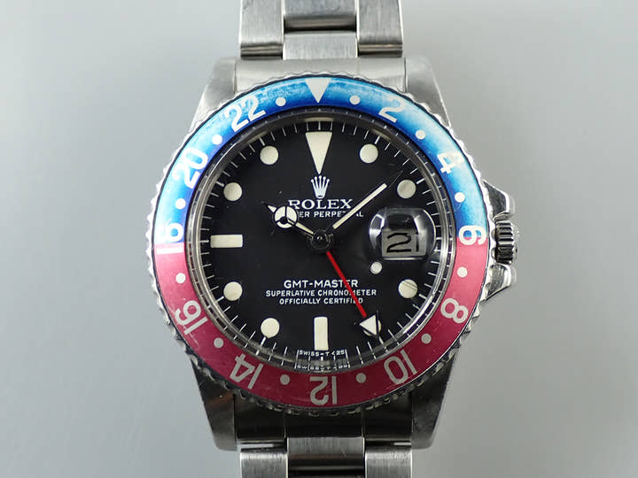 ロレックス GMTマスター Ref.1675 ステンレススチール ブラック文字盤　オイスターブレスレット