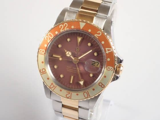 ロレックス GMTマスター Ref.1675 ブラウンマット文字盤 中古 gmt-master-2 オイスターブレスレット
