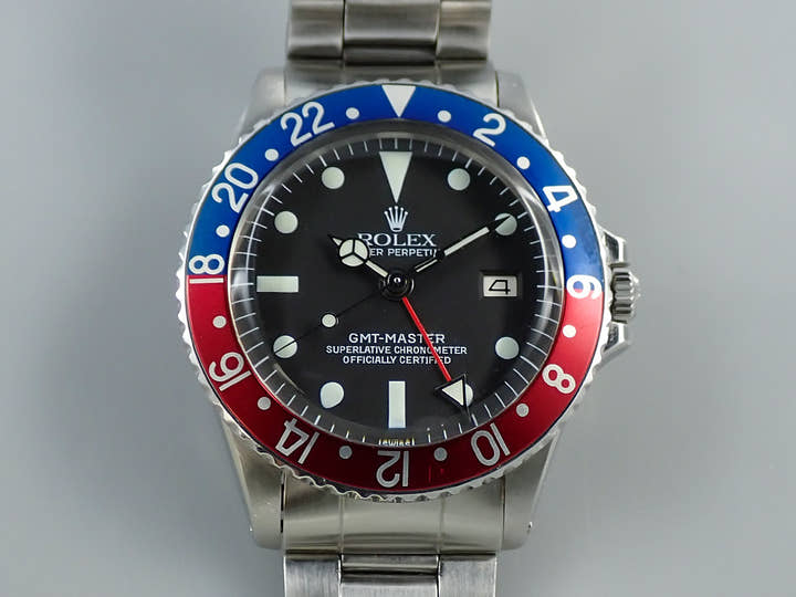 ロレックス GMTマスター Ref.1675 ステンレススチール ブラック文字盤 オイスターブレスレット