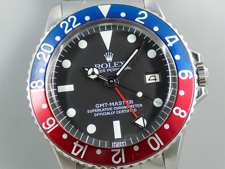 ロレックス GMTマスター Ref.1675 ステンレススチール ブラック文字盤 オイスターブレスレット