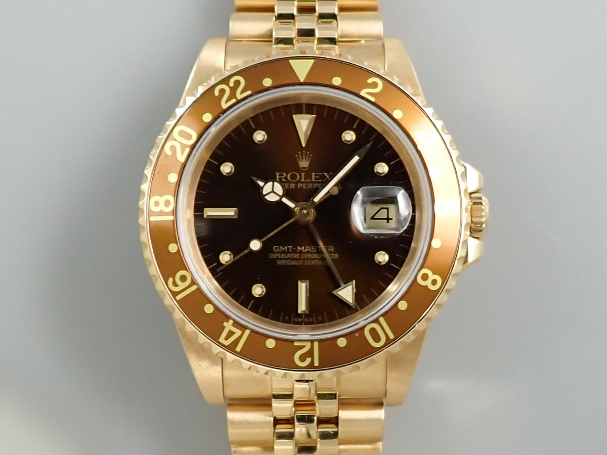 ロレックス GMTマスター Ref.16758 ブラウン文字盤 中古 YVKH1SFF