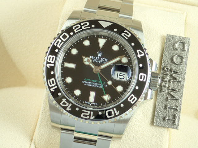 ロレックス GMTマスターII Ref.116710LN ブラック文字盤 未使用 gmt-master-32 オイスターブレスレット