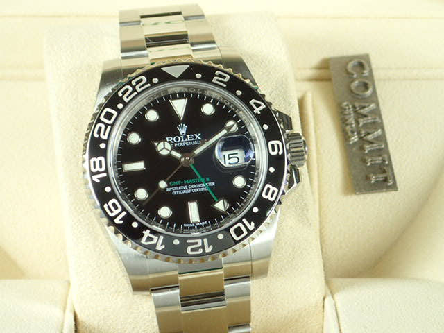 ロレックス GMTマスターII Ref.116710LN ブラック文字盤 未使用 gmt-master-32 オイスターブレスレット