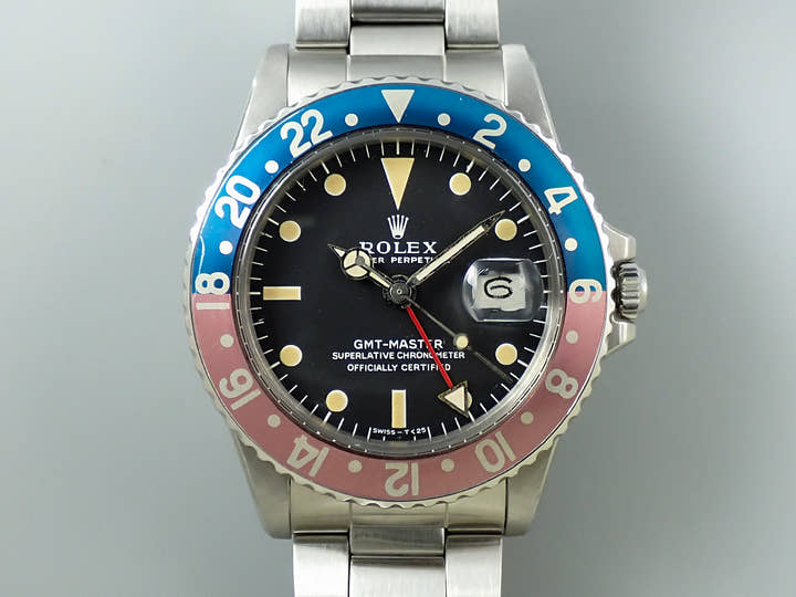 ロレックス GMTマスター Ref.1675 ブラック文字盤 中古 P1CTVYVA