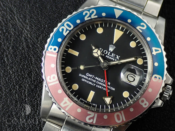 ロレックス GMTマスター Ref.1675 ブラック文字盤 中古 P1CTVYVA