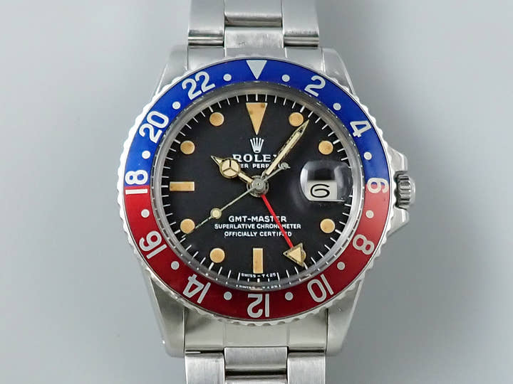 ロレックス GMTマスター Ref.1675 ブラック文字盤 中古 1XJW2389