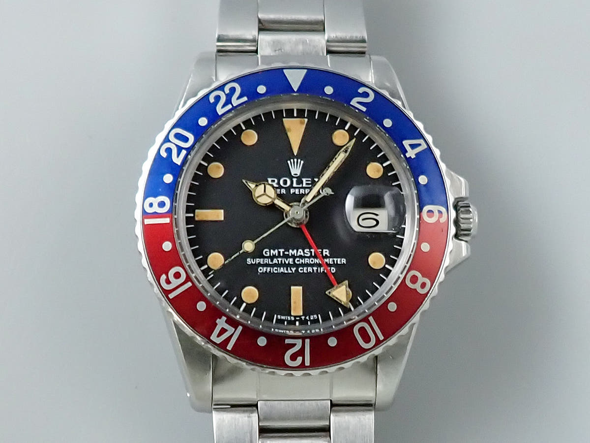 ロレックス GMTマスター Ref.1675 ブラック文字盤 中古 1XJW2389